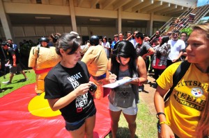 Students at Roosevelt High School signed a pledge to live a meth-free lifestyle during Meth Awareness Day, in observance of National Prevention Week.