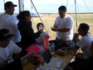 Cansat team at launch site in Texas.