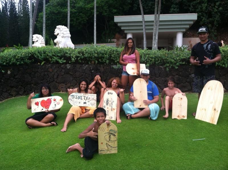 Participants in the Hale Kipa Summer Adventures Program proudly display the paipo boards they made during the eight-week program, which served as a prelude to the agency’s School Success Program. These programs are funded by a grant from Life’s Choices Kaua'i, which is part of the Office of the Mayor.