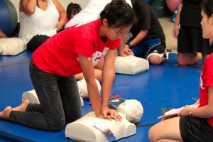 The Hawaii Heart Foundation provided students with training on the latest hands-only cardiopulmonary resuscitation (CPR) techniques and the use of Automated External Defibrillators (AEDs).