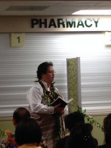 The ceremony featured a traditional Hawaiian blessing by Kahu Kimo Keawe.