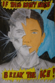 First Place: “Not a Pretty Picture” by Johnson Campos, Grade 8, Kapolei Middle School
