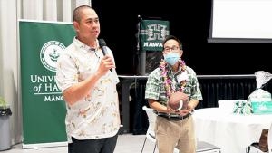 UH Football Head Coach Timmy Chang surprises high school counselor